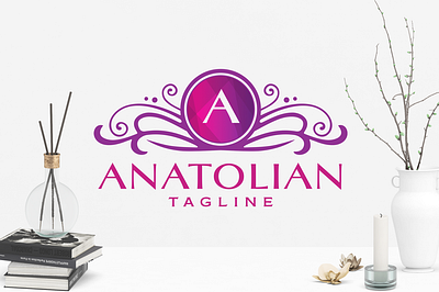 Anatolian - Elegant Logo beauty product boutique logo brand design brand identity branding cosmetic logo elegant font feminine logo flourishes label design logo design luxury brand luxury logo vintage logo