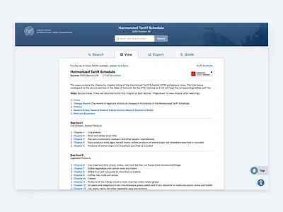 USITC 2 accessibility concept government list mockup text ui uidesign uiux web webdesign website design