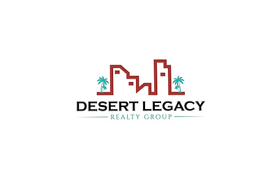 Desert Legacy Realty Group Real Estate Logo abstract agency architecture brand branding build building business clean colorful company construct construction design home house insurance insurance logo logotype modern