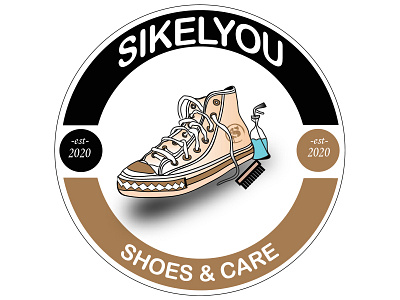 logo shoes & care art design ilustrator