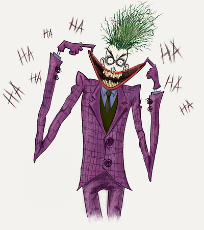 Joker batman dccomics dcuniverse design illustration ipad joker procreate villain