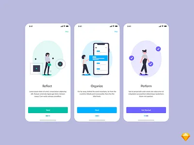 ✔️• Task Management App UI - Onboarding Screens appui onboardingscreens onboardingui sketchapp taskmanageapp taskmanagementapponboarding taskmanagementappui