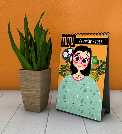 TUTU Calendar – 2021 !!!!! 2021 calendar artistic direction artists artwork branding calender cat children book illustration childrens illustration colombo colourful creative design drawing dribbble dribbble best shot girly illustration illustrator kids illustration