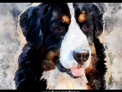 Watercolor Dog pet portrait painted painting pet art pet portrait portrait portrait art watercolor watercolor art watercolor illustration watercolor painting watercolors watercolour