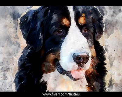 Watercolor Dog pet portrait painted painting pet art pet portrait portrait portrait art watercolor watercolor art watercolor illustration watercolor painting watercolors watercolour