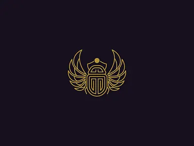 scarab logo animal brand designs geometric icon line art logo minimal modern symbol vector