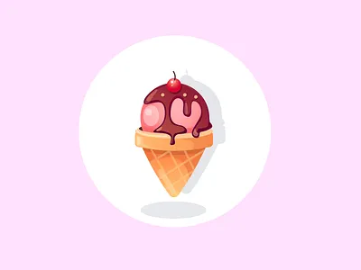 Ice cream gradient icecream illustration vector