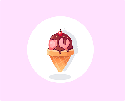 Ice cream gradient icecream illustration vector