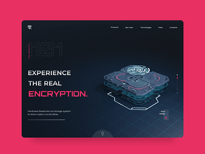 Crypto Encryption Concept blender3d chip electric figma ui uidesign