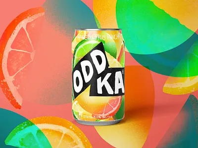 ODD KA spiked citrus PUNCH! beveragebranding branding can candesign design drinkbranding energy drink energy logo hardpunch hardseltzer logo logodesign spikedpunch spiritbranding vodka vodkabrand vodkabranding