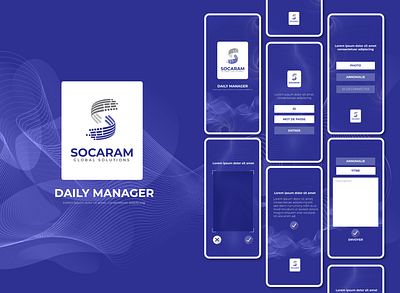 Socaram Daily Manager app design graphic design ui ui ux