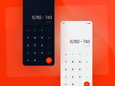 Calculator calculator clean dark ui light