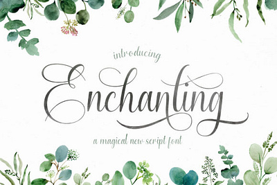 Enchanting font classy playful font