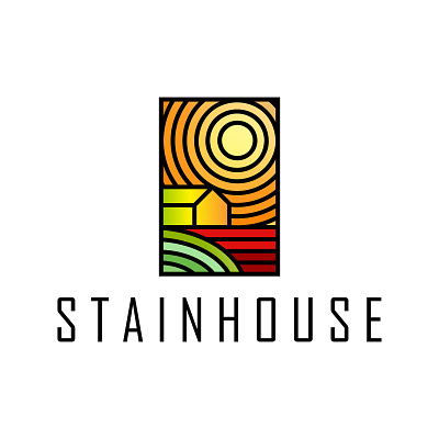 stainhouse branding colors design dribbble glass house illustration logo logo design