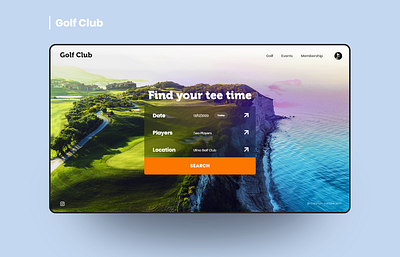 Golf Club design figma figmadesign interface landindpage minimalismus ui user interface web website