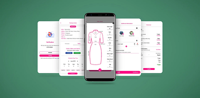 Virtual Fit creative design mobile application online dress measurement tailor app ui uiux uiux design ux