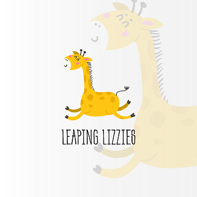 Leaping Lizzies branding bubbly cartoon clothing brand dribbble fashion illustration kids logo sweet vector