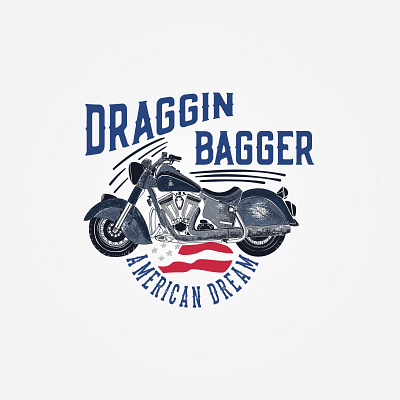 Draggin Bagger adobe branding dribbble illustration logo vector vintage