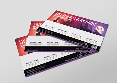 Live Music Postcard PSD Design Template best design download free get good graphicdesign mockup new psd psd design psd download psd mockup