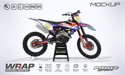 KTM MX graphics decals design ktm motor motorbike motorcycle vector vinyl wrap