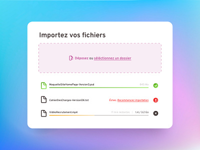 Daily UI #31 - Files Upload colors daily 100 challenge daily ui design figma files files upload gradient mash gradient ui upload