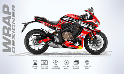 STREETBIKE CBR650 650 cbr design graphic honda mockup print vector vinyl wrap