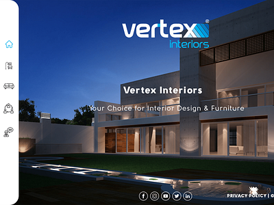 Vertex landing page ui ux web