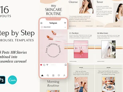 Step by Step - Instagram Templates advertising branding carousel color design instagram instagram banner instagram post instagram post template instagram posts instagram stories instagram story template instagram template instagram templates social media social media template stories story template templates