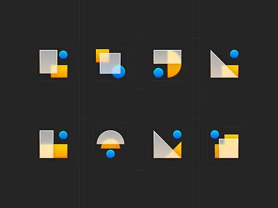 ART ICONS app art artist artstyle circle clean color design graphic icon squares triangle ui