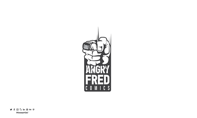 Angry Fred Comics angry cick clever comics comics logo creative doitmediajo emblem logo fist bump logo moosartist mosaabosweilem push تصميم الشعارات تصميم شعارات قبضة مصمم شعارات موسى ابو سويلم موسى ابوسويلم يد