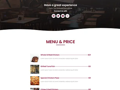 WordPress Template For Fine Dining Restaurant design web web design web templates wordpress design