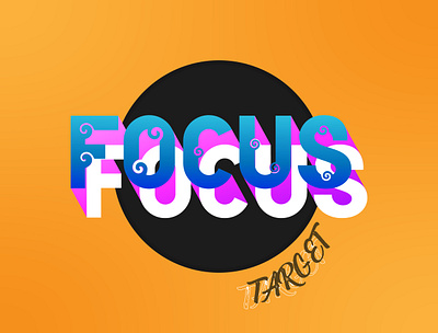 Chaos Font : FOCUS TARGET background color design font font design graphicdesign illustration illustrator poster wallpaper