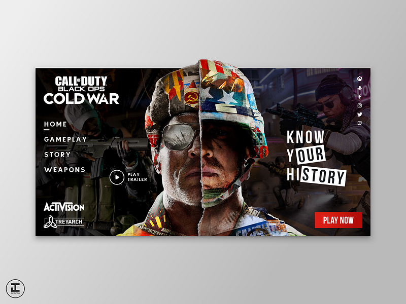 Call of Duty: Black Ops Cold War - Website Concept call of duty call of duty black ops call of duty cold war cold war design design inspiration gaming gaming website pc playstation ui ui trends ux ux trends video games videogame videogames web design webdesign xbox