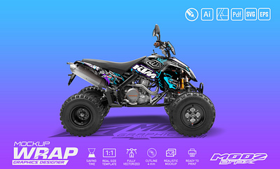 ktm quad mockup atv decal design ktm motorcycle mxgraphics print quad wrap