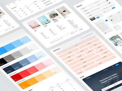 Design System based on Real estate Website brandbook branding branding concept component library components designsystem grid system halallab realestate spacing styleguide typogaphy uiux visualstyle