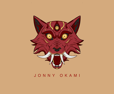 Wolf Oni Mask branding design digital illustration digital painting graphic design illustration logo photoshop procreate twitch logo