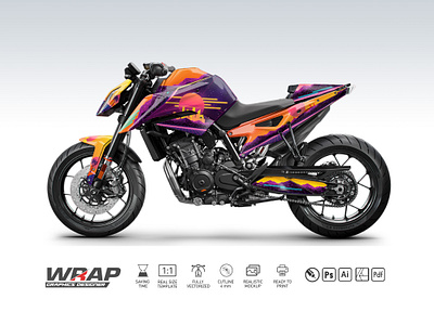 ktm 790 retro2 decal ktm print retro sticker vinyl wrap