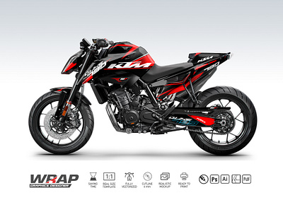 ktm 790 red 790 decal design ktm motorcycle red sticker vehicle wrap