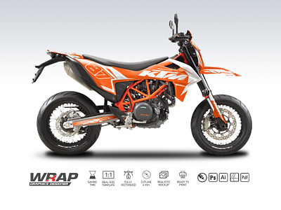 ktm 690 orange decal design ktm orange print sticker vector wrap