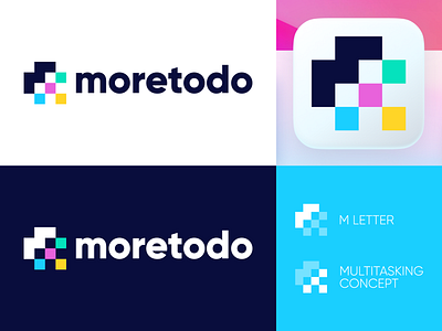 MoreToDo - Logo Design Concept (for sale) app icon brand identity branding branding agency corporate for sale unused buy identity identity branding identity design logo logo design logo designer logotype m letter logo media tech digital smart logo symbol task to do to do app todoist