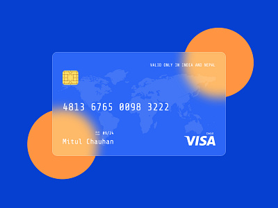 Glass morphism “Debit Card”. app branding design minimal typography ui ux web website