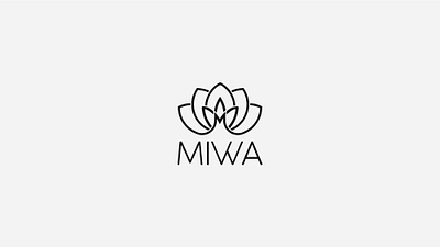 Miwa Logo brand branding clean design clothing brand fashion flat flatdesign logo logo design logodesign lotus lotus logo m letter logo m logo mark minimal