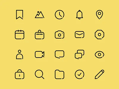 Basic UI icon set icon design icon set iconography ui design
