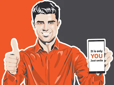 Man with phone adobe adobe illustrator art cellphone character character design characterdesign design figure illustration man mobile person illustration phone