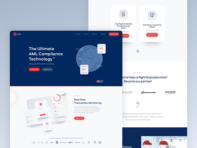 Product Landing Page - DCS AML Technology app article clean component design flat grid illustration minimal news app profile story typography ui ux web design web designer widget
