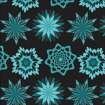 geometric flowers design repeat pattern surface pattern design vector art vector illustration