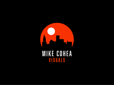 Mike Cohea Visuals Primary Logo brand design brand identity branding and identity branding design city design graphic design icon logo logodesign moon negative space negative space logo negativespace sun vector