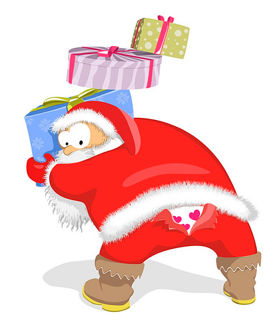 Illustration of the Santa Claus character 2d illustration illustrator santa