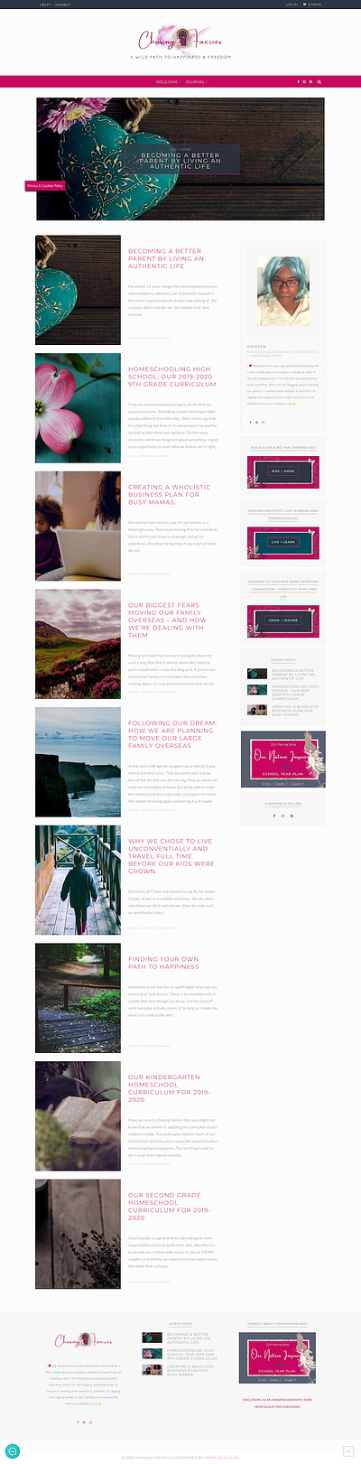 Chasing Faeries Website branding web design