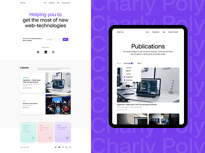 Personal website for Charly Poly design system developer minimal personal typography web web design webdesign website